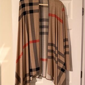 Chic Soul Tan and Black Plaid Cape